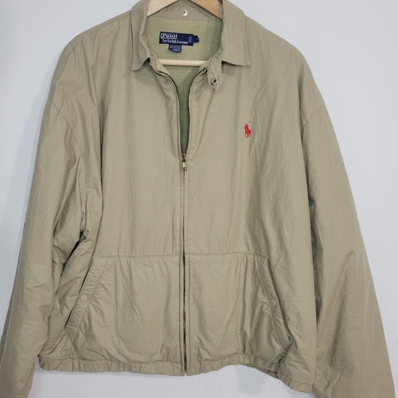 Polo Ralph Lauren Other - Vintage Polo by Ralph Lauren Men's Beige Jacket  Full Zip LinedSize Large
